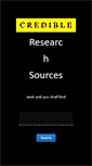 Mobile Screenshot of credibleresearchsources.com