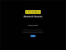 Tablet Screenshot of credibleresearchsources.com